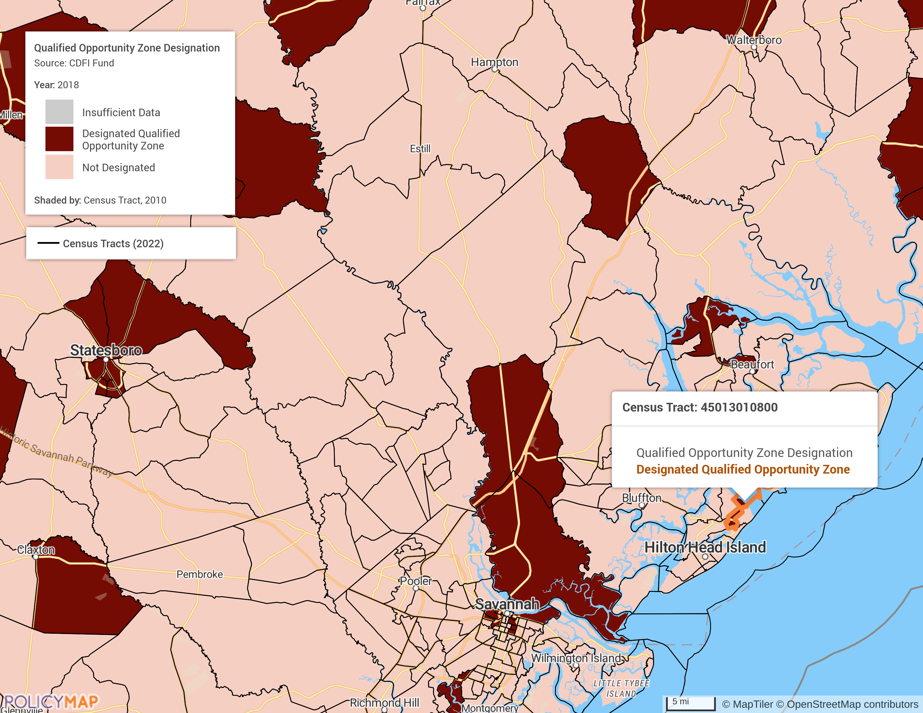 Find Opportunity Zones near you with PolicyMap
